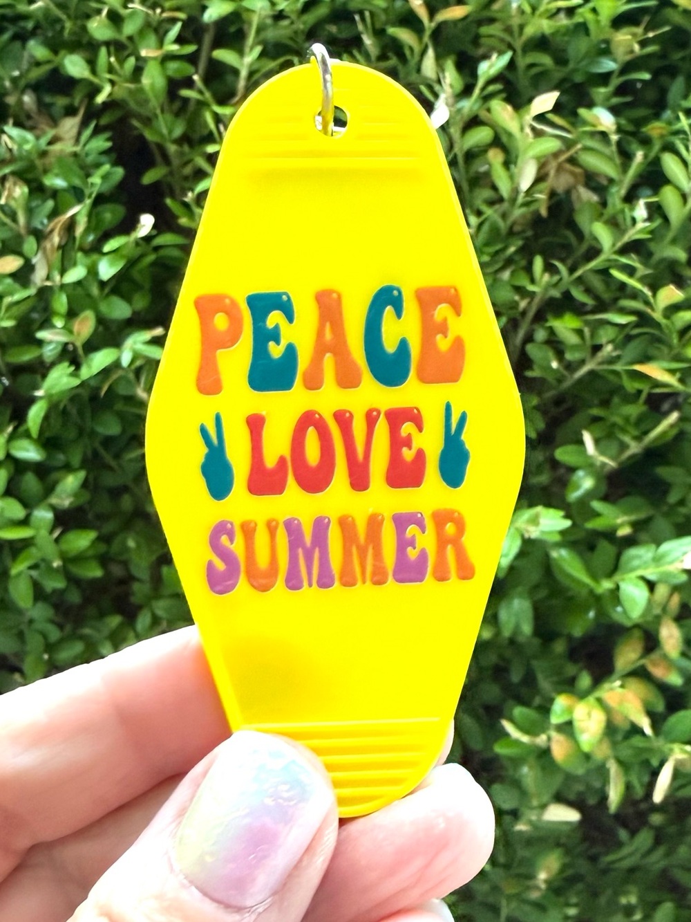 Vintage style motel key 3.5” keychain summer-themed gift idea